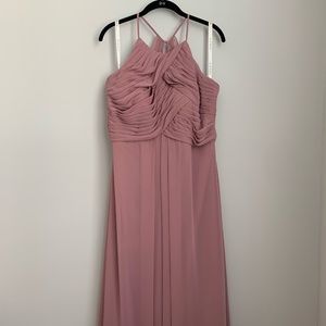 Azazie Lavender Chiffon High Neck Bridesmaid Dress